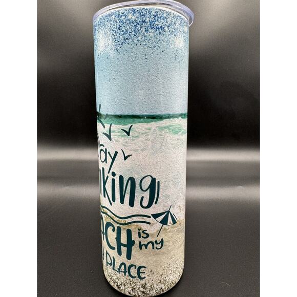 20oz skinny tumbler CUSTOM MADE stainless steel with‎ Lid/Straw DAY DRINKING - Picture 5 of 7